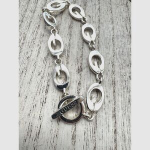Retro Guess Silver-toned Link "G" Bracelet 2007 Original Owner